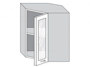 1.60.3у Шкаф настенный (h=720) угловой на 600мм со стекл. дверцей в Ишиме - ishim.magazin-mebel74.ru | фото