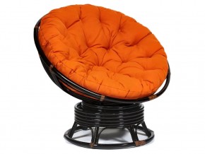 Кресло-качалка Papasan w 23/01 B с подушкой Antique brown, ткань Оранжевый в Ишиме - ishim.magazin-mebel74.ru | фото