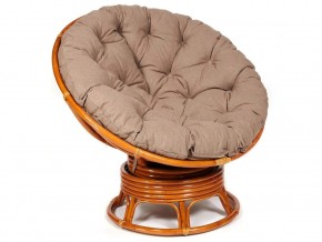 Кресло-качалка Papasan w 23/01 B с подушкой Cognac, экошерсть Коричневый в Ишиме - ishim.magazin-mebel74.ru | фото