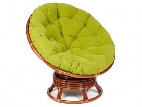 Кресло-качалка Papasan w 23/01 B с подушкой Pecan, флок Олива в Ишиме - ishim.magazin-mebel74.ru | фото