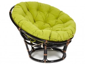 Кресло Papasan 23/01 W с подушкой Antique brown, флок Олива в Ишиме - ishim.magazin-mebel74.ru | фото