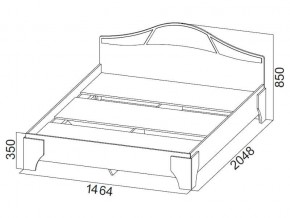 Кровать двойная (Без матраца 1,4*2,0) в Ишиме - ishim.magazin-mebel74.ru | фото