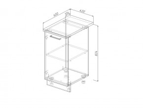 Н 40 Модуль нижний Без Столешницы МН 40 в Ишиме - ishim.magazin-mebel74.ru | фото