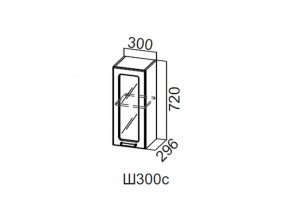 Ш300с/720 Шкаф навесной 300/720 (со стеклом) в Ишиме - ishim.magazin-mebel74.ru | фото