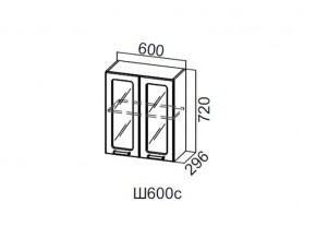 Ш600с/720 Шкаф навесной 600/720 (со стеклом) в Ишиме - ishim.magazin-mebel74.ru | фото