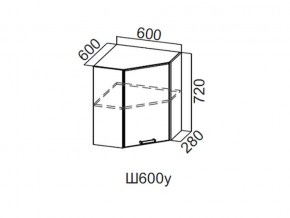 Ш600у/720 Шкаф навесной 600/720 (угловой) в Ишиме - ishim.magazin-mebel74.ru | фото