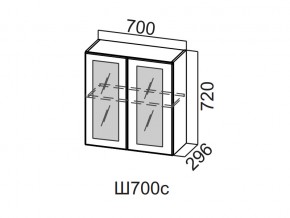 Ш700с/720 Шкаф навесной 700/720 (со стеклом) в Ишиме - ishim.magazin-mebel74.ru | фото