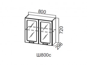 Ш800с/720 Шкаф навесной 800/720 (со стеклом) в Ишиме - ishim.magazin-mebel74.ru | фото